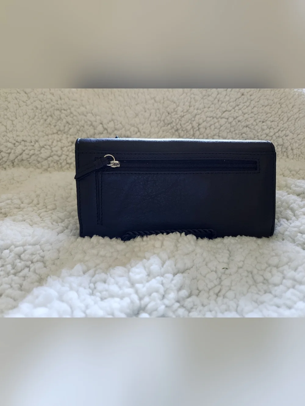 Coach Ashley Black Pleated Leather Wallet
